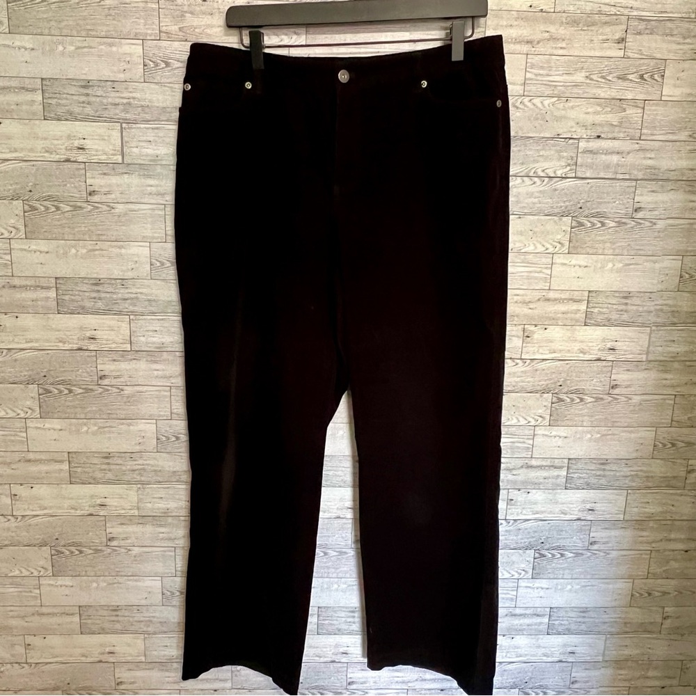 Rafaella Black Corduroy Pants Size 12 Bootcut Women's Flare‎